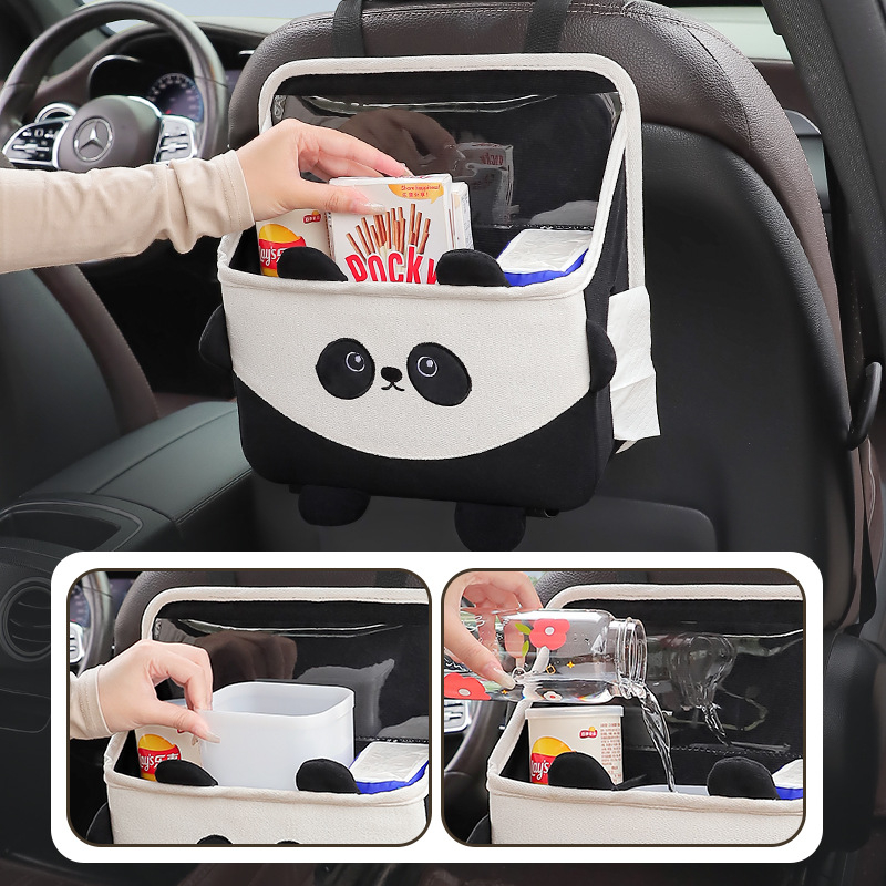 Torba za pohranu iza stražnjeg sjedala automobila - pamuk materijal, višenamjenska pohrana, s ručkom, suho/mokro odvajanje