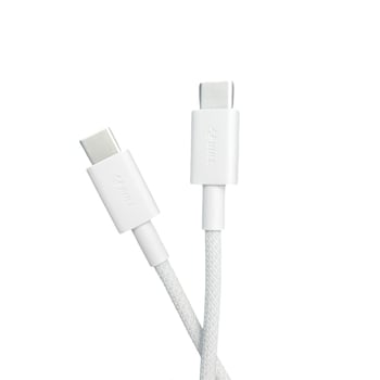 Bull USB-C na USB-C kabel za Apple iPhone 15, brzo punjenje, 60W, otporan na savijanje, TPE s uvijenim vodičima
