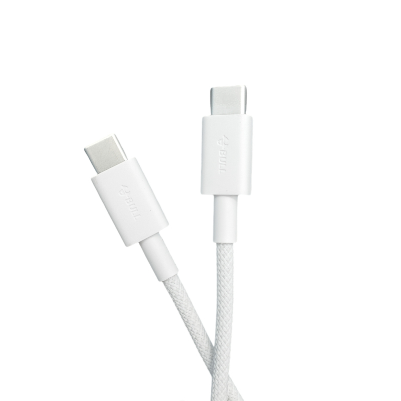 Bull USB-C na USB-C kabel za Apple iPhone 15, brzo punjenje, 60W, otporan na savijanje, TPE s uvijenim vodičima