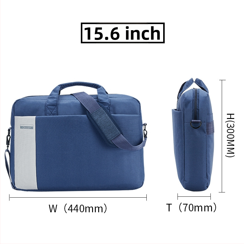 Okade T57 nylonový notebook taška s vreckom na počítač, zapínanie na zips, vodeodolná