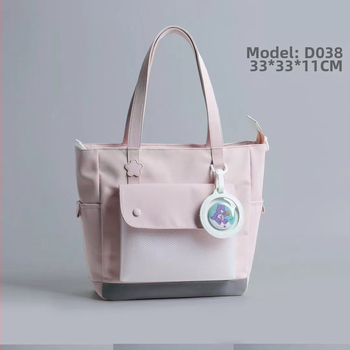 Auduma soma meitenēm ar daudz kabatiņām – viegla, paplašināma, poliestera oderde, ārpusklases apmācībām