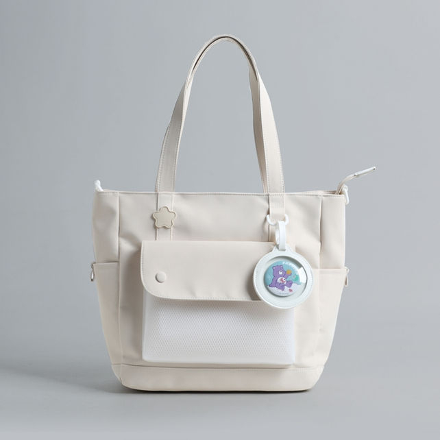 Auduma soma meitenēm ar daudz kabatiņām – viegla, paplašināma, poliestera oderde, ārpusklases apmācībām