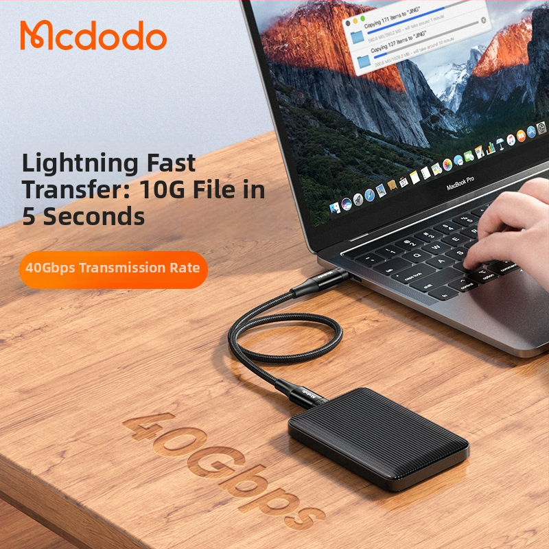 Mcdodo Ca-876 Cablu Thunderbolt USB-C, cu capete duale, pentru ecran 5K și notebook