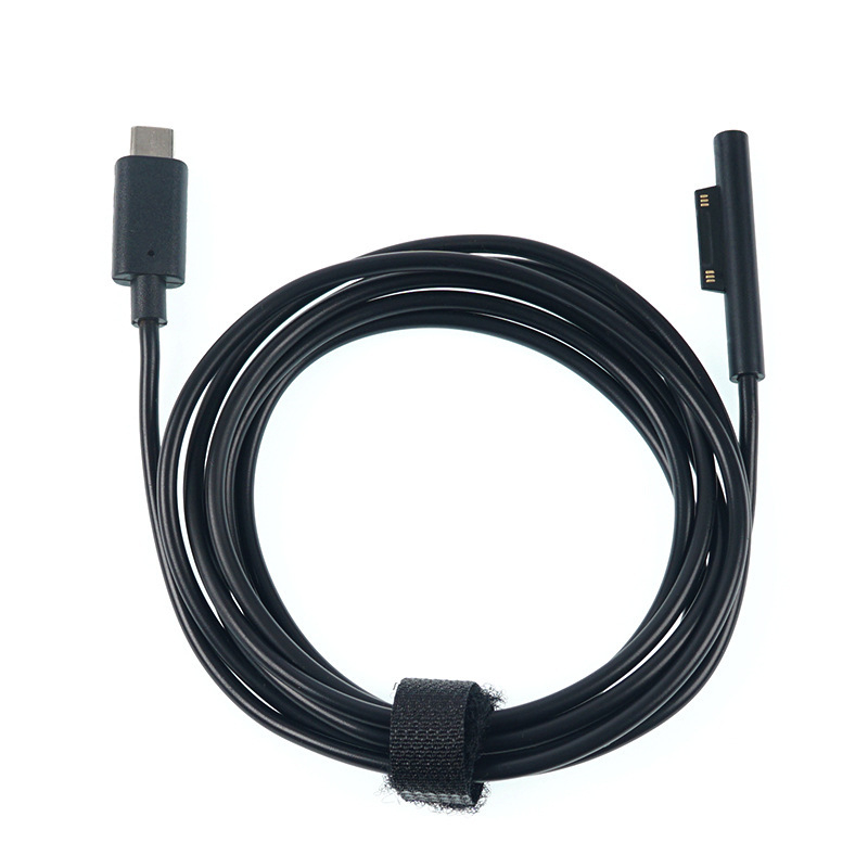Cablu de încărcare USB-C PD pentru Microsoft Surface Pro 5/6/Book/Go — Interfață Type-C, Încărcare Rapidă, Cu un singur cap, PVC