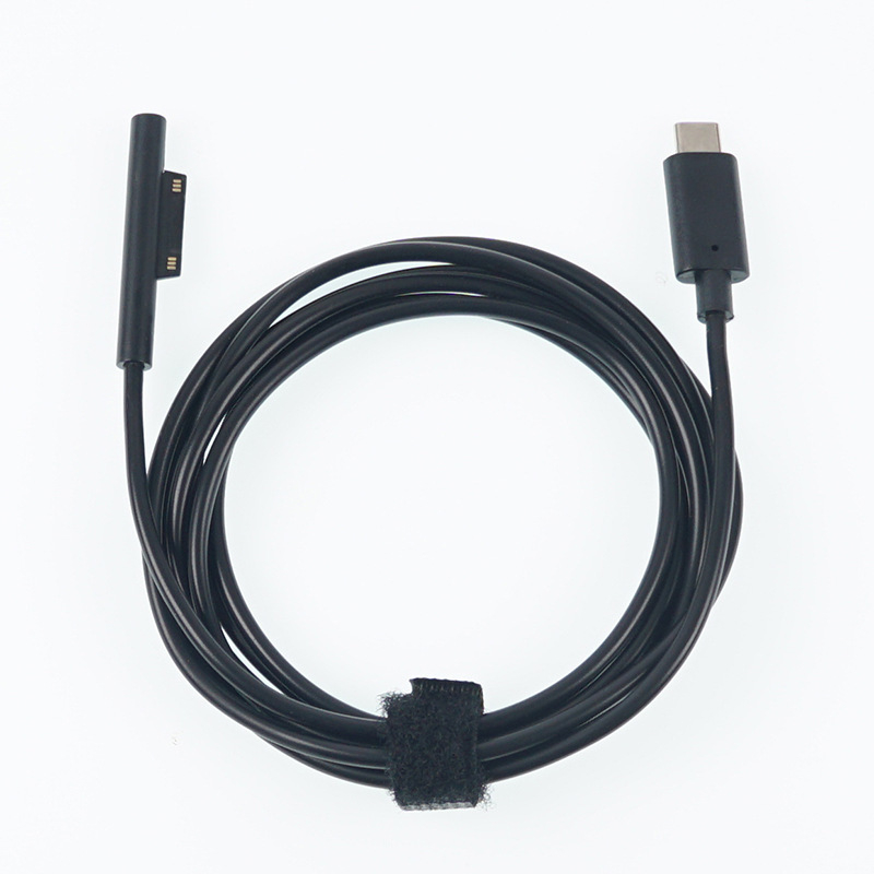 Cablu de încărcare USB-C PD pentru Microsoft Surface Pro 5/6/Book/Go — Interfață Type-C, Încărcare Rapidă, Cu un singur cap, PVC