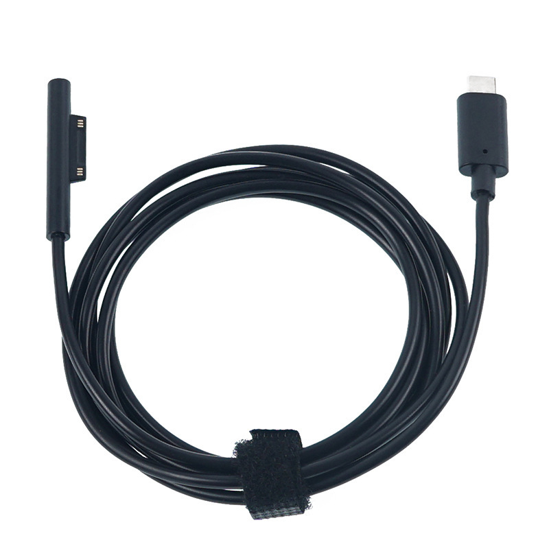 Cablu de încărcare USB-C PD pentru Microsoft Surface Pro 5/6/Book/Go — Interfață Type-C, Încărcare Rapidă, Cu un singur cap, PVC
