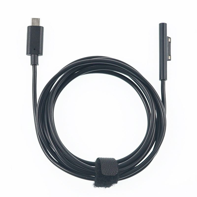 Cablu de încărcare USB-C PD pentru Microsoft Surface Pro 5/6/Book/Go — Interfață Type-C, Încărcare Rapidă, Cu un singur cap, PVC