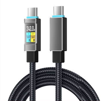 Cablu de date Type-C împletit, încărcare rapidă, 240W PD, conectare unică