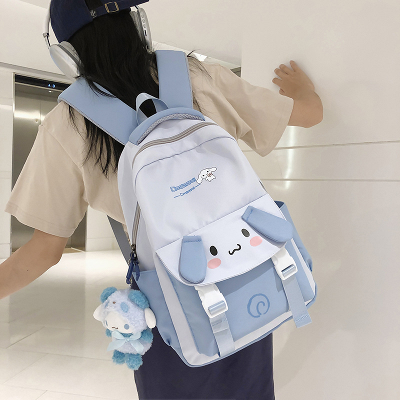 Σχολική τσάντα Sanrio σε ιαπωνικό στυλ, απλή, με μεγάλο χώρο, Oxford ύφασμα, αδιάβροχη, ελαφριά, ανθεκτική, με μοτίβο anime