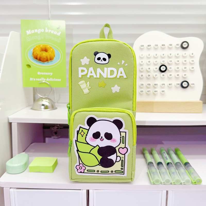 Nova pernica u Ins stilu s motivom panda, velika kapacitet, otporna na mrlje, slatka mliječna boja za učenike osnovne škole