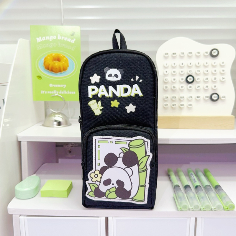 Nova pernica u Ins stilu s motivom panda, velika kapacitet, otporna na mrlje, slatka mliječna boja za učenike osnovne škole