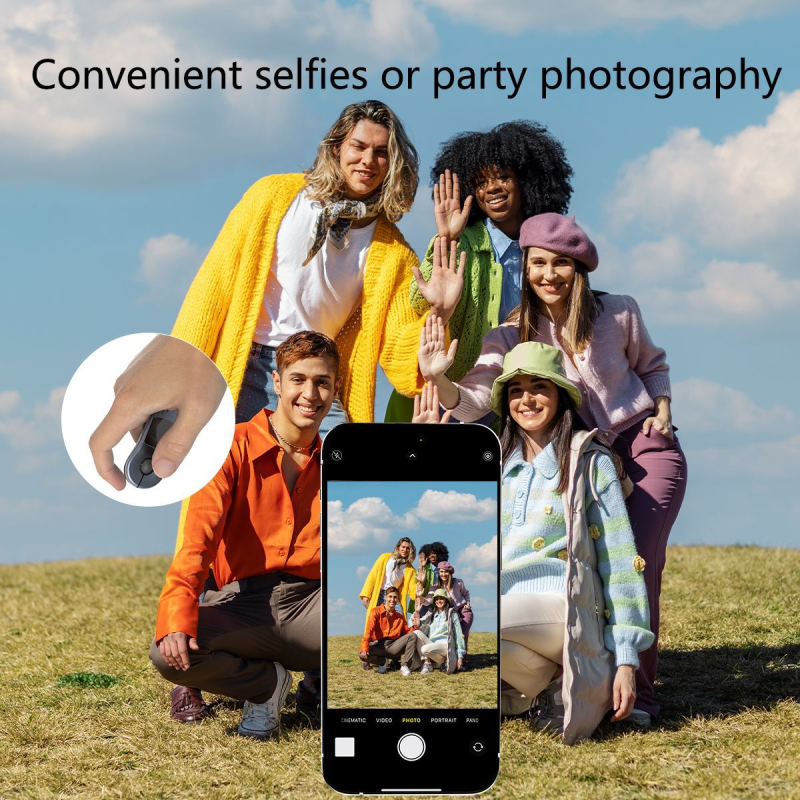 Bezvadu Bluetooth tālvadības pults PPT lapu pārvēršanai un peli vadīšanai; darbība: pieskāriens + pogu; Bluetooth interfeiss; 10 m diapazons; 150 mAh akumulator; modelis D13