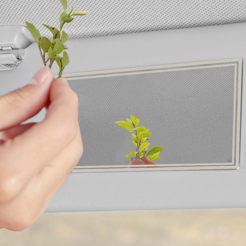 Козметично огледало за кола, неръждаема стомана, монтаж с лепило, Late Island, универсално (Тип: козметично огледало; Материал: неръждаема стомана; Монтаж: лепило; Марка: Late Island; Съвместимост: универсална)