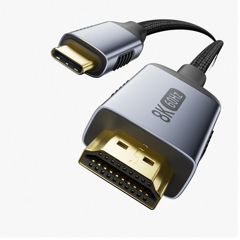 Type-C na HDMI patch kabel za mobilne uređaje – 8K60Hz i 4K240Hz, pozlaćeni bakar