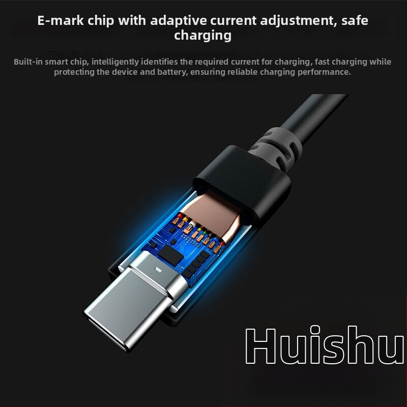 Type-C rýchlonabíjací kábel pre Lenovo Legion 2 Pro / Z6 Pro / Y90 / Y700 – 1–2 m, jeden konektor, 100 W, TPE