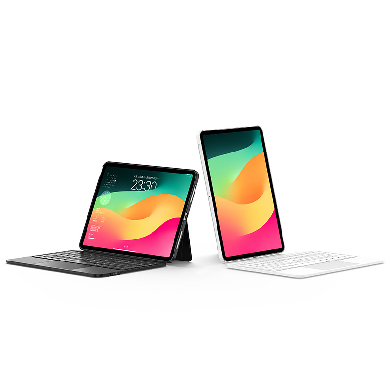 Husă cu tastatură pentru iPad cu Bluetooth – JUQITECH JUQI-135MK, compatibilă cu iPad Pro 11, 12.9, iPad Air 4/5/10 generații, design ergonomic