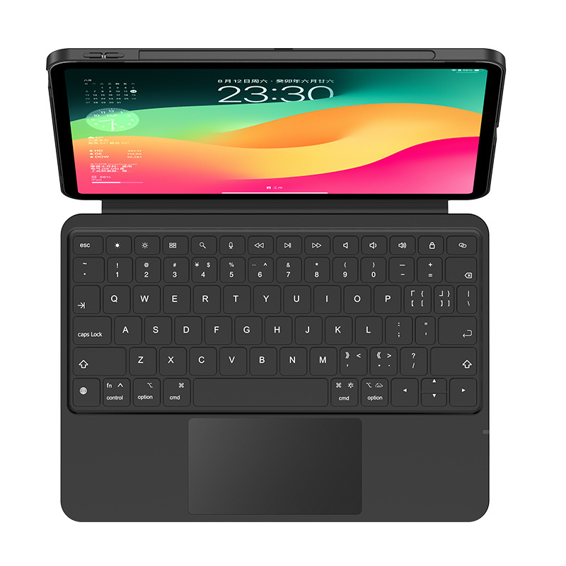 Husă cu tastatură pentru iPad cu Bluetooth – JUQITECH JUQI-135MK, compatibilă cu iPad Pro 11, 12.9, iPad Air 4/5/10 generații, design ergonomic