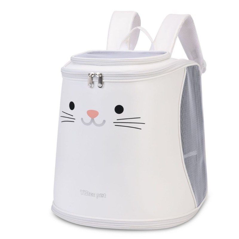 Macska szállító táska – összecsukható, hordozható, PU anyag, 7,5 kg kapacitás