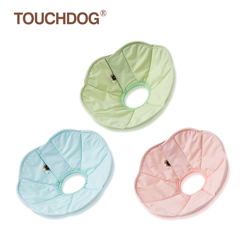 Touchdog Elizabeth Ring Vízálló háziállatnyakörv macskáknak és kutyáknak, poliészter, általános használat, anti-nyalogatás és harapás, rovarriasztó, sterilizálás