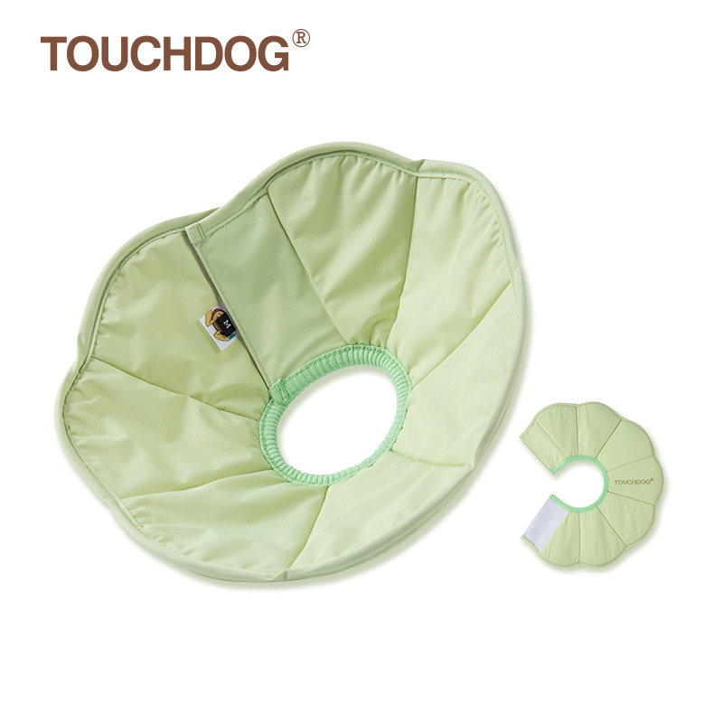 Touchdog Elizabeth Ring Vízálló háziállatnyakörv macskáknak és kutyáknak, poliészter, általános használat, anti-nyalogatás és harapás, rovarriasztó, sterilizálás