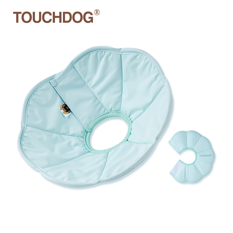 Touchdog Elizabeth Ring Vízálló háziállatnyakörv macskáknak és kutyáknak, poliészter, általános használat, anti-nyalogatás és harapás, rovarriasztó, sterilizálás