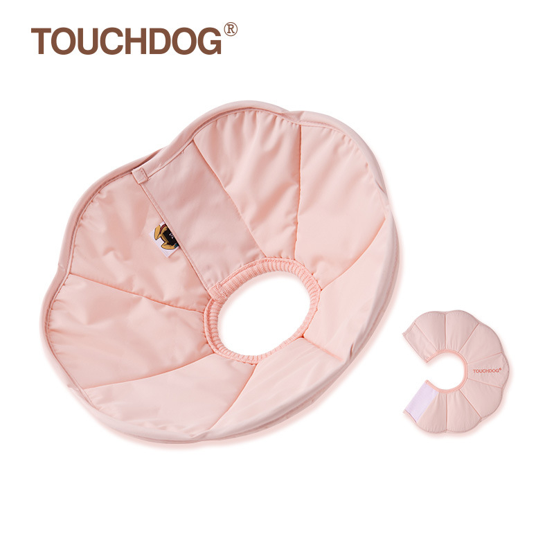 Touchdog Elizabeth Ring Vízálló háziállatnyakörv macskáknak és kutyáknak, poliészter, általános használat, anti-nyalogatás és harapás, rovarriasztó, sterilizálás