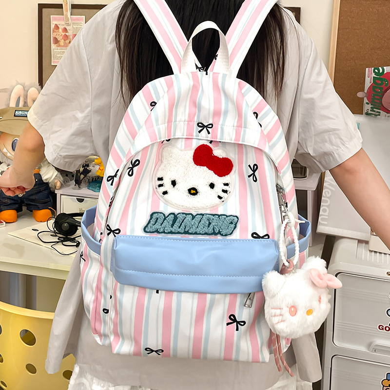 Σακίδιο σχολικό από Oxford ύφασμα, unisex, διαπνέον, αντικλοπή, με σχέδιο anime, καμπύλες ιμάντες, άνοιξη 2025