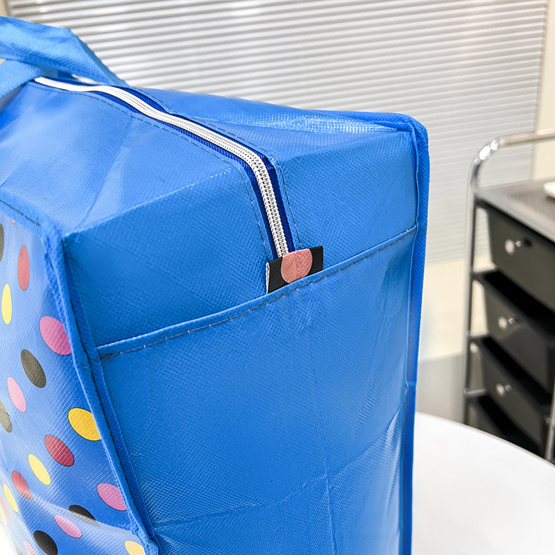 Torba za skladištenje deke, velike kapacitete, 175 g prekrivena netkasta tkanina, kubičnog oblika, ojačani model, s kopčama za zatvaranje, za preseljenje