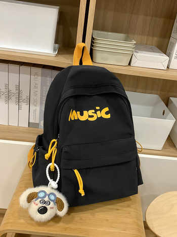 Раница с букви за гимназистки — Oxford раница с азбучен принт, голям капацитет, дишаща, извити презрамки, полиестерна подплата, корейски стил училищна чанта