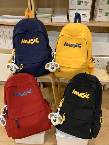 Раница с букви за гимназистки — Oxford раница с азбучен принт, голям капацитет, дишаща, извити презрамки, полиестерна подплата, корейски стил училищна чанта