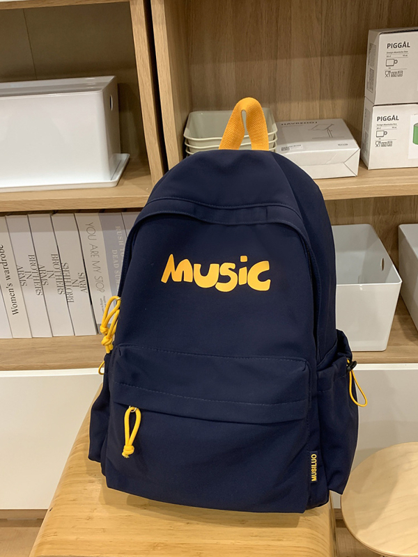 Раница с букви за гимназистки — Oxford раница с азбучен принт, голям капацитет, дишаща, извити презрамки, полиестерна подплата, корейски стил училищна чанта