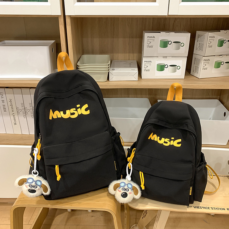 Раница с букви за гимназистки — Oxford раница с азбучен принт, голям капацитет, дишаща, извити презрамки, полиестерна подплата, корейски стил училищна чанта