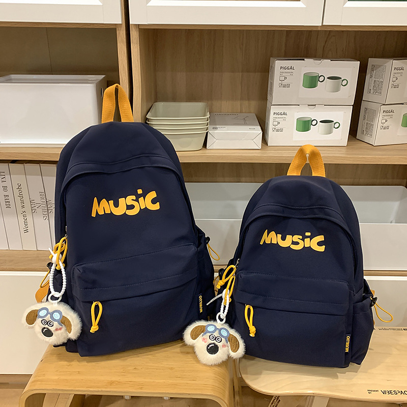 Раница с букви за гимназистки — Oxford раница с азбучен принт, голям капацитет, дишаща, извити презрамки, полиестерна подплата, корейски стил училищна чанта