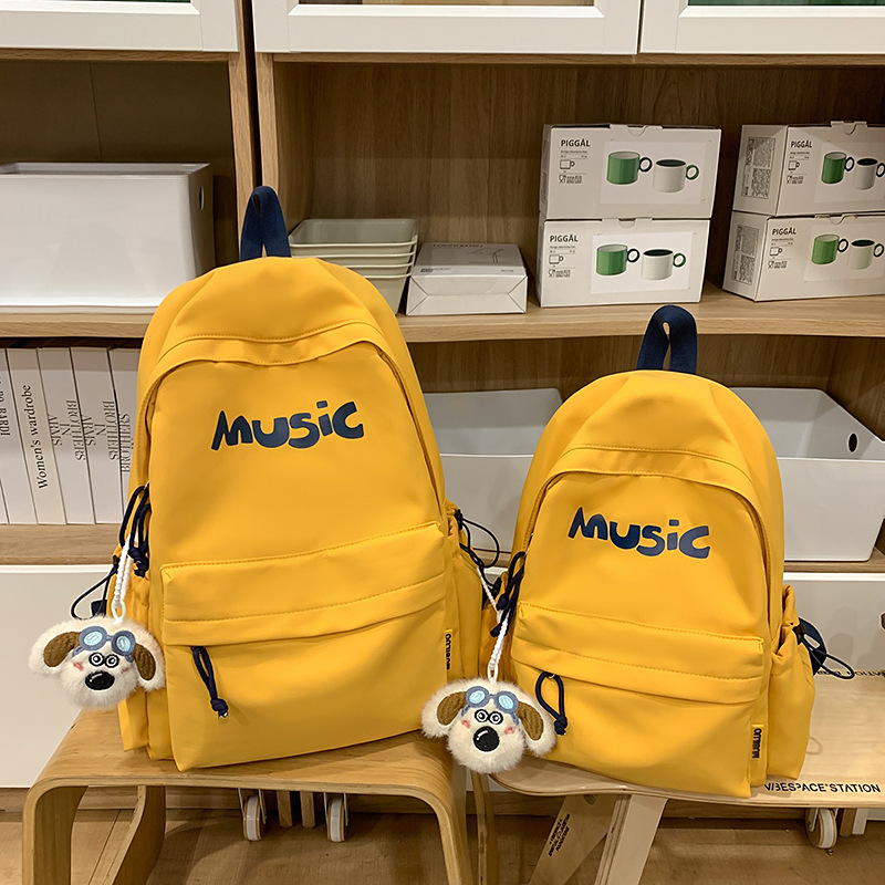 Раница с букви за гимназистки — Oxford раница с азбучен принт, голям капацитет, дишаща, извити презрамки, полиестерна подплата, корейски стил училищна чанта