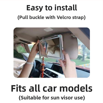 Kosmetinis automobilio veidrodėlis su Snap-On tvirtinimu, universalus suderinamumas, minimalistinis stilius, logotipo spausdinimas