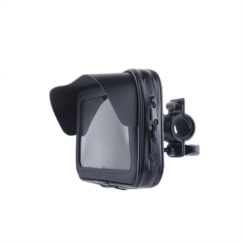 Geantă impermeabilă pentru ghidon, cu vizor solar, pentru bicicletă și motocicletă, PU piele, model DFC, pentru ciclism