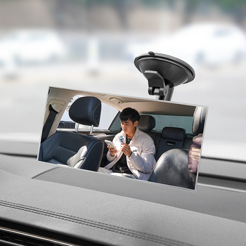 Automobilski retrovizor s vakuum držačem, 360° pregled, ogledalo za nadzor bebe, univerzalna kompatibilnost