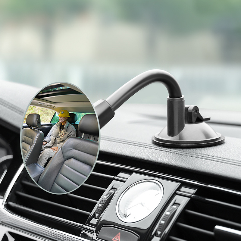 Automobilski retrovizor s vakuum držačem, 360° pregled, ogledalo za nadzor bebe, univerzalna kompatibilnost