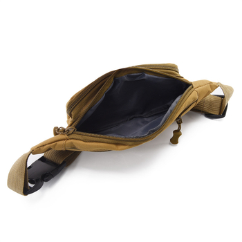Geantă de talie din pânză pentru bărbați, crossbody – respirabilă, rezistentă la uzură, culoare solidă, căptușeală poliester, lansare toamna 2025, pentru uz zilnic