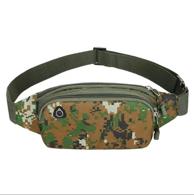 Geantă de talie din pânză pentru bărbați, crossbody – respirabilă, rezistentă la uzură, culoare solidă, căptușeală poliester, lansare toamna 2025, pentru uz zilnic