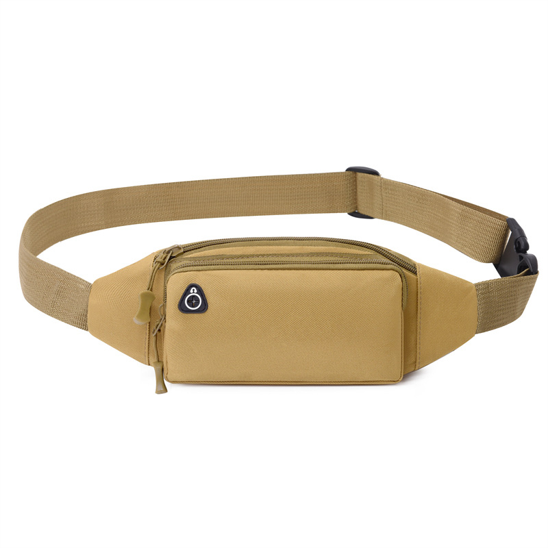 Geantă de talie din pânză pentru bărbați, crossbody – respirabilă, rezistentă la uzură, culoare solidă, căptușeală poliester, lansare toamna 2025, pentru uz zilnic