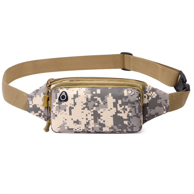 Geantă de talie din pânză pentru bărbați, crossbody – respirabilă, rezistentă la uzură, culoare solidă, căptușeală poliester, lansare toamna 2025, pentru uz zilnic