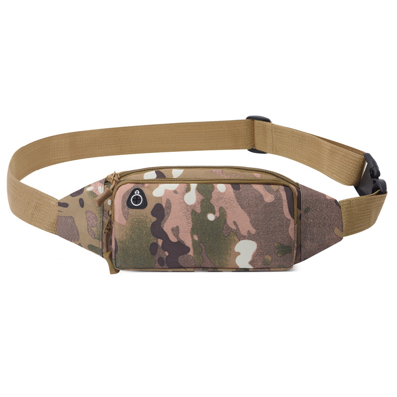 Geantă de talie din pânză pentru bărbați, crossbody – respirabilă, rezistentă la uzură, culoare solidă, căptușeală poliester, lansare toamna 2025, pentru uz zilnic