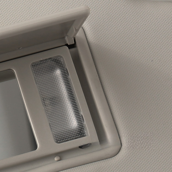 HD огледало за грим в автомобил, монтаж с лепило, универсална съвместимост, със светлини, опростен дизайн