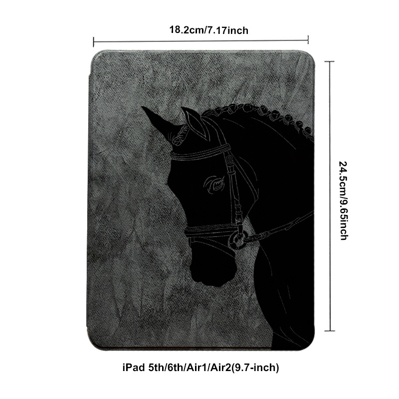 iPad planšetdatora aizsargs vāciņš ar magnētisku turēšanu, aizsardzība pret kritieniem, 360° rotācija, retro stils, pildspalvas nodalījums, imitētā āda