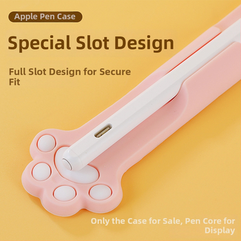 Silikona aizsargtērps iPad stilus ar līmējošu aizmuguri un magnētisku piestiprināšanu Apple Pencil (1. un 2. paaudze)