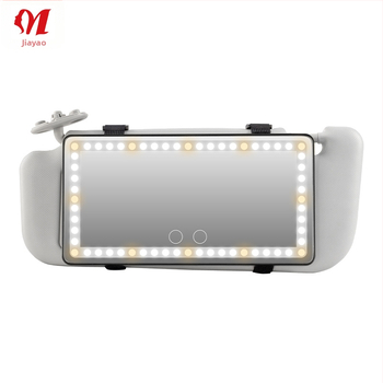 Jiayao automobilių makiažo veidrodėlis su ABS korpusu, sidabro veidrodžio paviršiumi ir 3 m USB kabeliu