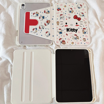 Aizsargkalns Apple iPad 11 — akrila materiāls, flip-top karikatūru dizains, šokam izturīgs, statīva atbalsts, reljefiska apdare