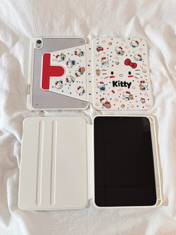 Aizsargkalns Apple iPad 11 — akrila materiāls, flip-top karikatūru dizains, šokam izturīgs, statīva atbalsts, reljefiska apdare