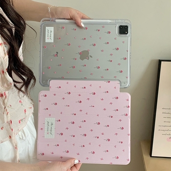 iPad aizsargkalns ar pildspalvas slotu, magnētiskais akrils, trīslocējuma dizains, miega režīma atbalsts